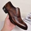 Leather Shoes for Men Wedding Formal Oxfords Business Casual Office Work Shoes for Men Classic Luxury Pointy Men's Dress Shoes