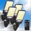 504LED uitra-Bright Solar Street lght Wide Angle Motion Sensor, RemoteControl,Energy-Efflcient, Waterproof