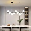 Semi Flush Mount Modern Chandelier Mid Century Modern Chandelier Close to Ceiling Lighting Black Ceiling Light Fixture Sputnik C