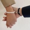 2pcs Handmade Love Magnet Couple Bracelets Set for Women Men Heart Matching Attraction Adjustable Braided Bracelet Lover Jewelry