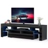 GALAXHERO TV Stand for 60 to 70 Inch TV Entertainment Center with LED Lights 2 Drawers Modern TV Console Large Media Cabinet
