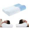 Duck Feathers and Down White Pillows with 100% Cotton Cover, Bed Sleeping Hotel Collection Pillows Set of 2