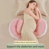 Washable Pregnancy Pillow Comfortable Pregnancy Pillow with Zipper Closure Double-sided Belly Back Support for Women Super Soft