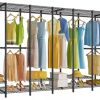 2 Shelves Storage, Hanging Rail for Bedroom,2 Door Wardrobe Closet Bedroom Armoires