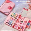 Kids Makeup Kit for Girl, Washable Play Make Up Toys Set with Mirror, Beauty Dress Up Set Toys for Age 3 4 5 6 7 8 9 10 11 12 Ye