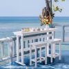 Tribesigns 63-Inch Large Home Bar Unit, 2-Tier Mini Bar Table Height Pub Table with Footrest, Modern Coffee Bar Cabinet
