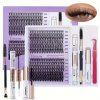 Lifting Kit and Eyebrow Tint Brow Lamination Perming Lotion Dye Tint Combination Brow Setting Eye Makeup Black Brown
