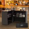 DJ Table Stand, 32" x 20" Portable DJ Laptop and Controller Stand, Lightweight DJ Desk DJ Booth Adjustable Height DJ Stand