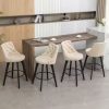 Barstools Set of 2,Counter Height Bar Stools for Kitchen Island,26.8 Inch Modern Upholstered Bar Chair, Swivel Counter Stools