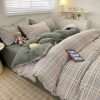 3pcs king size and queen pattern, black and gray printed fashionable bedding set, 1duvet cover+2 pillowcases, for home bedroom