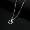 Sanrio Hello Kitty Pendant Necklace Girls Jewelry Cute Clavicle Chain Fashion Women's Rhinestone Necklace  Gift