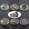 Vintage Metal Belt Buckle For Men Punk Western Cowboy Waist Strap Stylish Engraved Animal Buckle Novelty Buckles Accessories