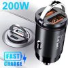 3 Socket Car Cigarette Lighter Splitter Dual USB LED Car Fast Charger 120W 12V 24V Car Charger Adapter for IPhone GPS Dashcam