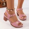 Women High Top Sandals High Heel Mesh Sandals Dance Shoes Summer Booties Pump Shoes for Ballroom