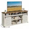 TV Stand for 55 60 inch TV, Entertainment Center with Storage Cabinet, Mid Century Modern Media Console Table