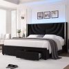 20 inch high platform bed frame large size metal, no box spring required heavy duty mattress bed frame