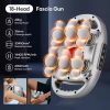 Deep Tissue Massage Gun USB Rechargeable Portable Full Body Muscle Massage 5-speed Adjustable Fascia Gun Pink and Black