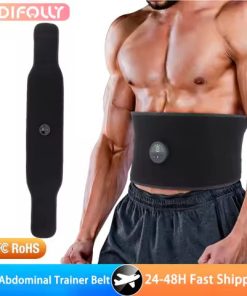 120cm Electric EMS Muscle Stimulation Abdominal Toning Belt Muscle Toner USB Smart Body Slimming Home Fitness Massager