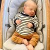 NPK 49CM Newborn Baby Doll Reborn Loulou Asleep Soft Cuddly Body Lifelike 3D Skin with Visible Veins High Quality Handmade Doll