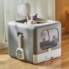 Large Litter Mat for Cats,Urine-Absorbent Washable Double Scatter Control Mat,Urine-Waterproof Litter Mat For Cats,Easy to Clean