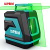 Huepar 5011G 2 Lines Laser Level Green Beams Horizontal Vertical Cross Line Rechargeable Li-ion Battery & Bracket Tools