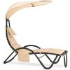 Oversized Chaise Lounge Chair Indoor with Storage Armrest & Ottoman, Cup Holders, Faux Rabbit Fur Upholstered Sleeper Sofa Bed