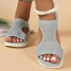 Flowers Wedge Heel Slides New Fashion Women's Slippers and Ladies Sandals Comfortable Elegan On Offer Shoes Original Casual Shoe