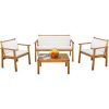 HOOMIC 3 Pieces Patio Furniture Set, Patio Bistro Set, Outdoor Rotating Rocking Chair Set, Cozy and Padded Cushions Alleiwe