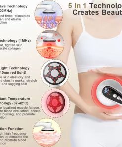 Electric Abdominal Massage with Body Waist Shaping Assistance Tool Portable Home office Fitness Belt Black USB Charging