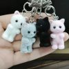 Originality Simulation Animal Hobby Cat Keychain Pendant Backpack Keyring Cartoon Cute Doll for Girl Key Ring Chain Gift