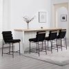 Aryven Industrial Kitchen Bistro Counter Height Table Bench Stool for Dining Room Small Space, Rustic Dark Pine Finish On-Site