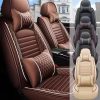 Car Seat Covers Full Set Front Split Rear Bench For Car Universal Cloth SUV Sedan Van Automotive Interior Covers