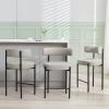 Counter Height Bar Stools Set of 4,Bar Stools with Back,24" Island Chairs with Chrome Plated Metal Leg