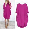 Women's Solid Color Button Front Shirt Dress - Casual Long Sleeve Lapel Dress for Spring & Fall