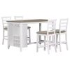 Dining Table Set for 4 Includes a Stylish Dining Table and 4 Upholstered Chair,  to Comfortably Accommodate 4 to 6 People
