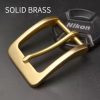 1Pcs 40mm Pure Brass Copper Pin Buckle Belt Head Carved Men Women Buckles DIY Leather Crafts Accessory for 38-39mm Belts