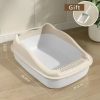 Modern Self Cleaning Cat Litter Box, Automatic Litter Box w/ Liner, Sensor Protection for Multi Cats