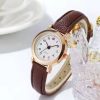 Fashion Small Dial Women Watches Casual Leather Strap Analog Quartz Wristwatch Girls Clock（Without Box）