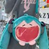 Hatsune Miku Bag Q Version Kawaii Figure Plush Bag Model Doll Plush Stuffed Toy Shoulder Bag Transparent Backpack