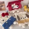 Sanrio Hello kitty Melody Drawstring Plush Storage Bag Anime Pochacco Travel Portable Drawstring Pocket Coin Purse Girl Gifts