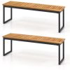 Modern Leather Upholstered Button-Tufted Dining Bench Entryway Stool Iron Frame Comfortable Bedroom Footrest Seat Chic Accent