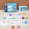Children's Wooden Number Board Cognitive Matching Addition Subtraction Operation Montessori Logical Thinking Training Math Toys